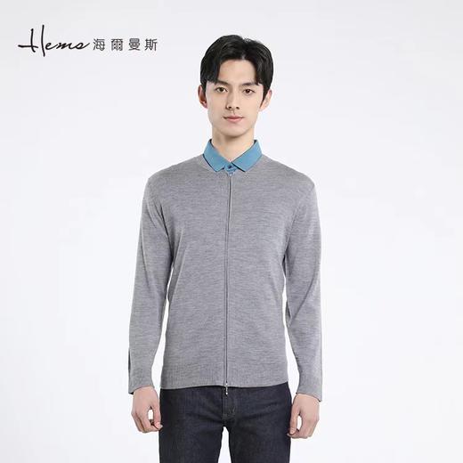 海尔曼斯低圆领长袖羊毛衫20103D40 商品图0