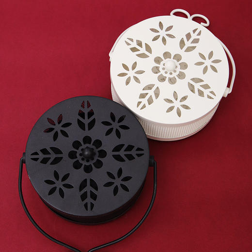 铁艺蚊香盒户外防火带盖可挂香炉家用室内便携式仿古镂空蚊香盘 商品图2