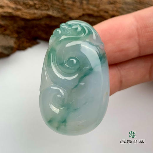 派瑞翡翠 翡翠挂件 糯冰种 飘花 商品图4