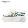 迈凯路时尚百搭皮里棋盘格帆布鞋82055 商品缩略图0