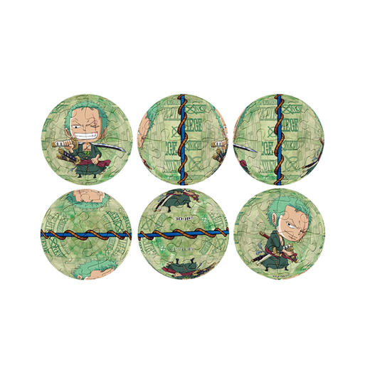 【折扣商品 不退不换】24片 钥匙扣拼图 塑料拼图 A3155 ONE PIECE-佐罗 商品图1