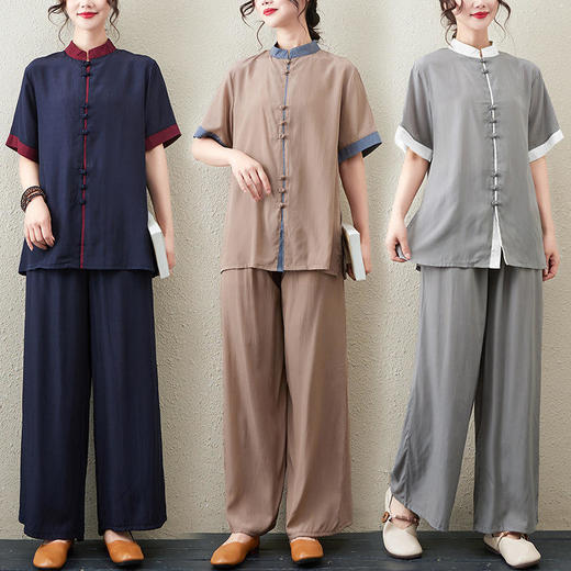 GYH 2272复古文艺时尚套装棉麻两件套 商品图1