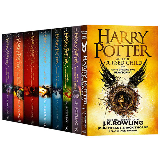 哈利波特英文版原版全套正版书 Harry Potter 1-7-8册全集原著小说 哈利波特与魔法石与被诅咒的孩子英文原版 JK罗琳 外国经典文学 商品图1