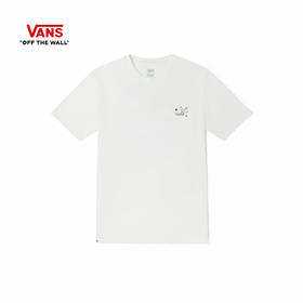 VANS女子短袖T恤夏季彩色图案蝴蝶米白色VN0A7Q17FS8