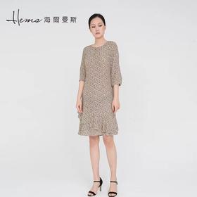 奥尔西.布莱亚长袖桑蚕丝连衣裙20861E64