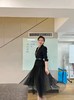 QG22048#系腰带网纱半身裙套装 商品缩略图0