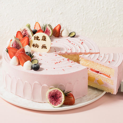 【Ins风】热情花果蛋糕，清甜诱人鲜草莓+无花果干，经典原味蛋糕胚好好味（永城） 商品图3