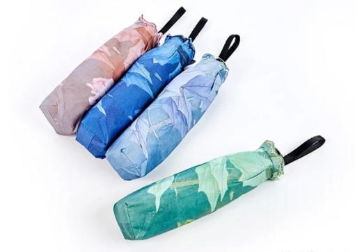 缀美五折刺绣伞新款洋伞五折太阳伞超轻便携小巧迷你遮阳伞短小巧晴雨伞 商品图5