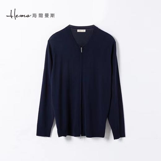 海尔曼斯低圆领长袖羊毛衫20103D40 商品图2