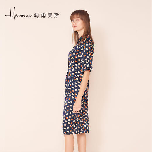 海尔曼斯中袖桑蚕丝连衣裙2088A5Q 商品图1