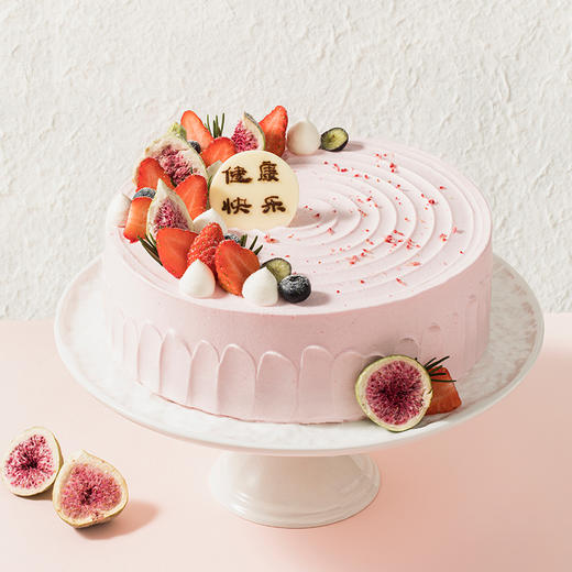 【Ins风】热情花果蛋糕，清甜诱人鲜草莓+无花果干，经典原味蛋糕胚好好味（佛冈） 商品图1