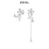 ZEGL设计师轻颜系列花朵耳环女2022年新款耳钉925银针不对称耳饰 商品缩略图0