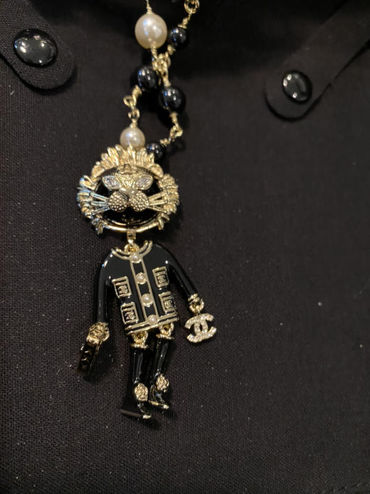 狮子吊坠 珍珠长款项链 商品图2