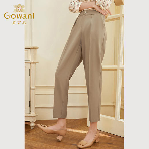 乔万尼西装裤夏女夏季薄款高腰直筒高级感垂感休闲显瘦EF2F365 商品图3