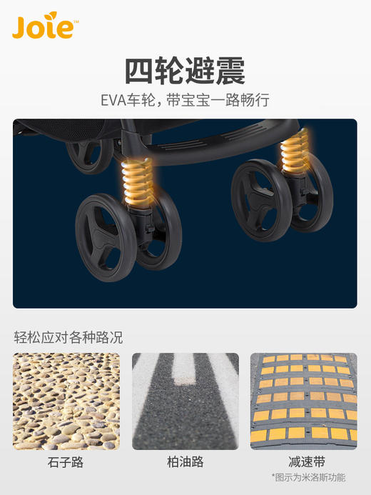 英国巧儿宜joie 米洛斯折叠可坐躺避震宝宝婴儿推车 商品图4