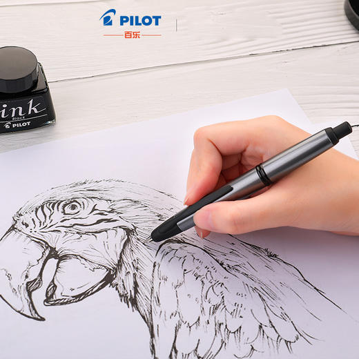 PILOT/百乐CAPLESS按键式钢笔 金属色笔杆 FC-1700RB 商品图3