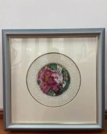 金镶玉镂空釉中彩【祖国颂】彩盘 商品图0