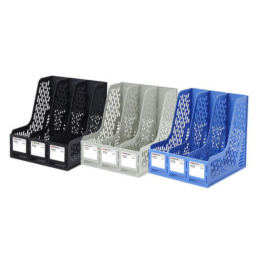 齐心 B2023 资料架（三格） 245*255*265文件筐文件架文件管理桌面收纳 商品图3