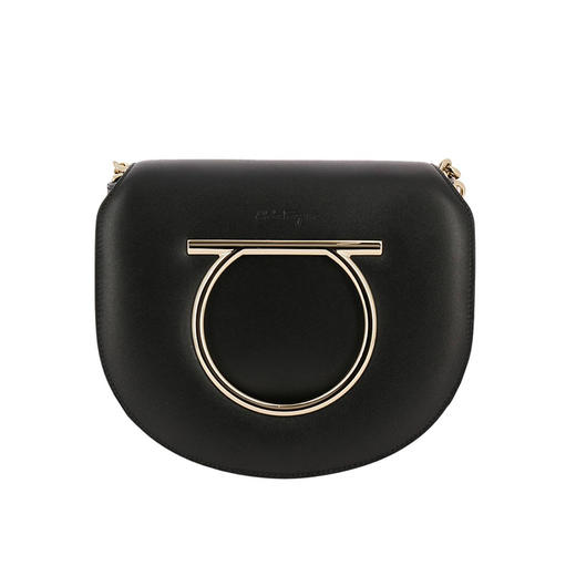 FERRAGAMO 菲拉格慕 女士皮革迷你斜挎单肩包 黑色 21 G998 691246 商品图0