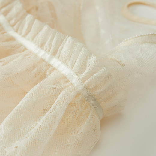 谜底连衣裙2022夏季新款高订质感刺绣泡泡袖蕾丝仙女裙222GL0597 商品图3