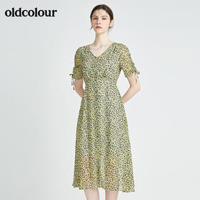 oldcolour秋季商场同款休闲气质短袖连衣裙N24101250