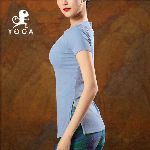 壁虎瑜伽【2204SY159】宽松亲肤T恤（无胸垫）【5天发货】 商品图4