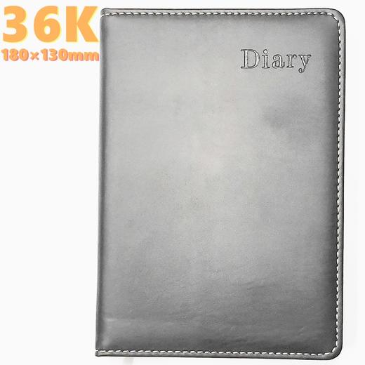 36K皮面笔记本硬皮商务记事簿高级记事本会议记录本日记本手账随手记黑色1本 商品图0