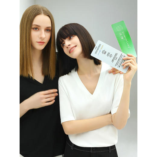 COCOBELLA多色SORONA认证V领凉感T恤女透气舒适凉爽半袖TS73 商品图3