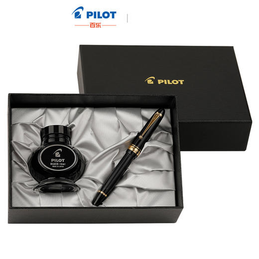 PILOT/百乐CUSTOM贵客823钢笔套装FKKE-3MRP 配墨水/笔盒 礼盒装办公送礼活塞负压上墨14K金笔透明钢笔 商品图0