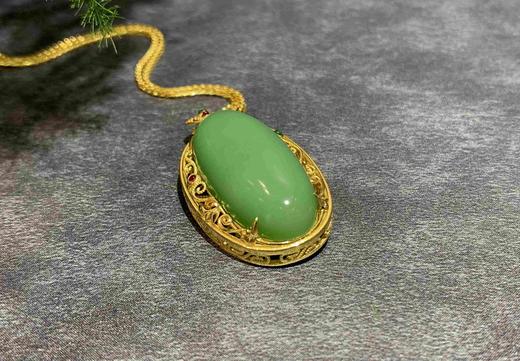 【御珠宫坊】金镶碧玉吊坠 商品图4