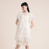 谜底连衣裙2022夏季新款高订质感刺绣泡泡袖蕾丝仙女裙222GL0597 商品缩略图1