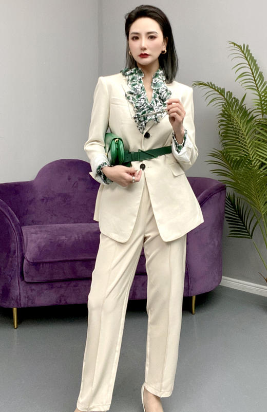 绿2XL【松紧腰烟管西裤】臣禾【可机洗 好打理显腿直】藏肉 轻正装西裤九分裤9221061613 商品图13