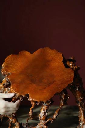 黄杨木仿古°瘤疤花几