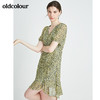 oldcolour秋季商场同款休闲碎花短袖连衣裙N24101417 商品缩略图2