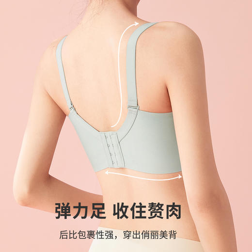 都市丽人少女三步优选AB杯调整型文胸蕾丝A:加厚B:中厚3/4杯少女文胸四排扣无钢圈LJ24A2 商品图5