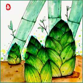 5-8岁《雨后春笋》春天/笋子【自动发货：下单后，点击手机短信中收到的链接，即可获取文件下载的链接；如有任何问题，可添加客服微信hm33268获得帮助】