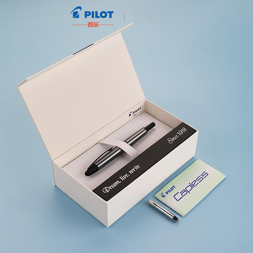 PILOT/百乐CAPLESS按键式钢笔 金属色笔杆 FC-1700RB 商品图0