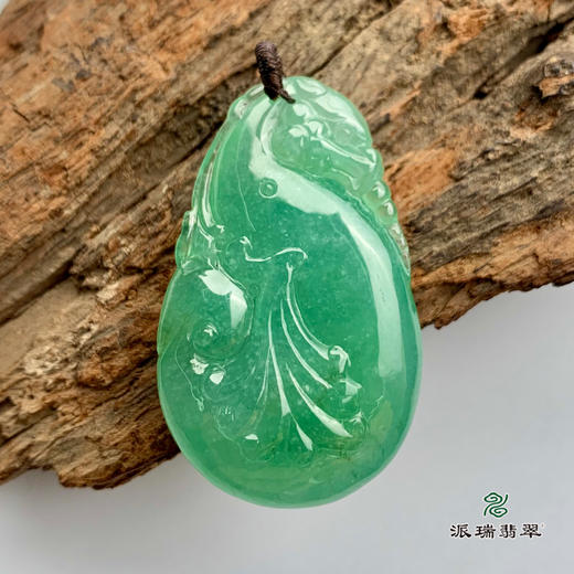 派瑞翡翠 翡翠挂件 糯冰种 绿色 商品图3