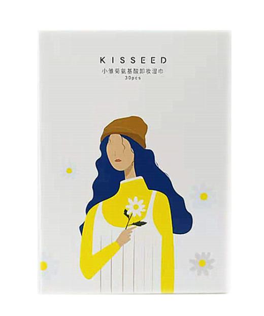 KISSEED小雏菊氨基酸卸妆湿巾30片K-189KISSEED珂斯蒂 小雏菊氨基酸卸妆湿巾 出差旅行方便省事温和亲肤 商品图1