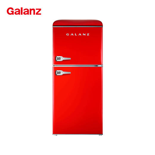 格兰仕电冰箱106升复古红两门双门家用小型电冰箱 直冷双门双温冰箱电冰箱BCD-106VF/J红 商品图0