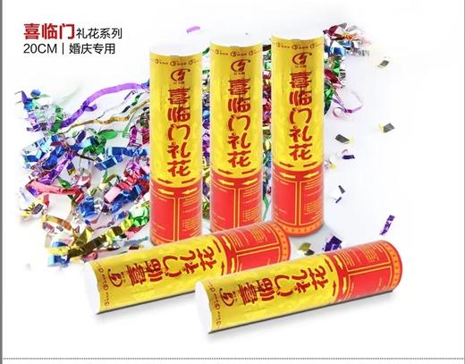 20cm礼花礼炮手持喷花筒彩纸彩带礼炮喜庆气氛庆典礼宾1支 商品图1