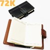 72K皮面磁扣笔记本硬皮商务记事簿高级记事本会议记录本日记本148张黑色棕色1本 商品缩略图1