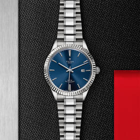 帝舵风尚系列 | 钢表壳，直径41毫米，蓝色表盘