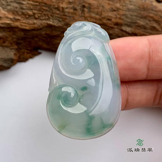 派瑞翡翠 翡翠挂件 糯冰种 飘花 商品图2