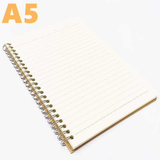 雅园A5 25K 25开 牛皮面双铁圈笔记本80记事本工作日记会议记录本作业本1本 商品图1