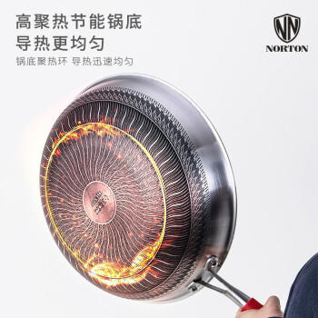 诺顿瓦格尔全钢煎炒锅B1JWGE034（34 cm） 商品图1
