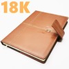 18K皮面磁扣B5笔记本硬皮商务记事簿高级记事本会议记录本日记本手账随手记148张黑色棕色1本 商品缩略图1