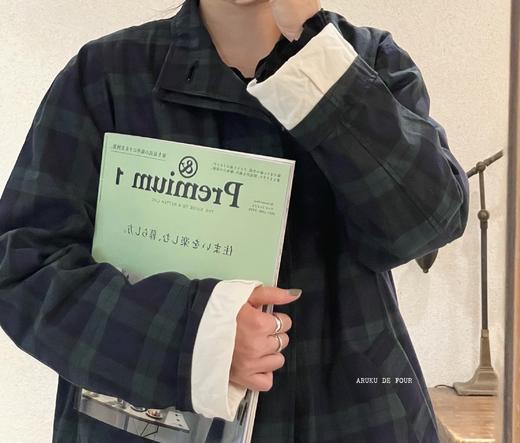 ORDINARY FITS 灰/蓝绿格纹外套 商品图2