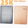 25K皮面笔记本A5硬皮商务记事簿高级记事本会议记录本日记本手账日程随手记黑色棕1本 商品缩略图0