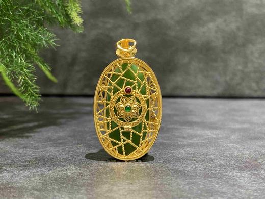 【御珠宫坊】金镶碧玉吊坠 商品图7